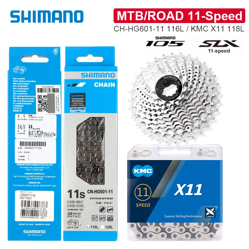 

Велосипедная кассета Shimano K7 11 Speed Groupset Sunshine 25/28/30/32/36/40/42/46/50T маховик HG601 цепи KMC цепи 11 в комплект