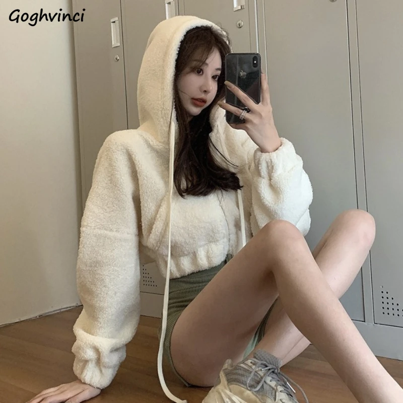 With Hat Hoodies Women Kangaroo Pocket Design Korean Fashion Casual Daily Spring Outwear All-match Solid Simple Cropped Cozy
With Hat Hoodies Women Kangaroo Pocket Design Korean Fashion Casual Daily Spring Outwear All-match Solid Simple Cropped Cozy
