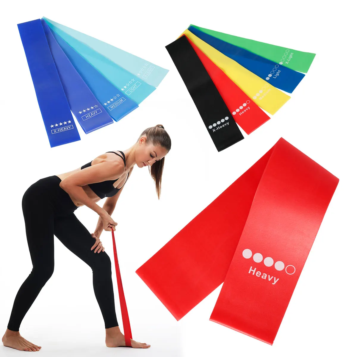 5pcs Yoga Resistance Band Fitness Band 5-Level Fitness Workout Equipment Strength Resistance Loop Bodybuilding Band w/ Carry Bag
5pcs Yoga Resistance Band Fitness Band 5-Level Fitness Workout Equipment Strength Resistance Loop Bodybuilding Band w/ Carry Bag
