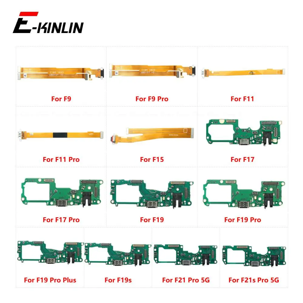 

USB Charging Charger Dock Port Board With Mic Flex Cable For OPPO F9 F11 F15 F17 F19 F19s F21 F21s Pro Plus 5G