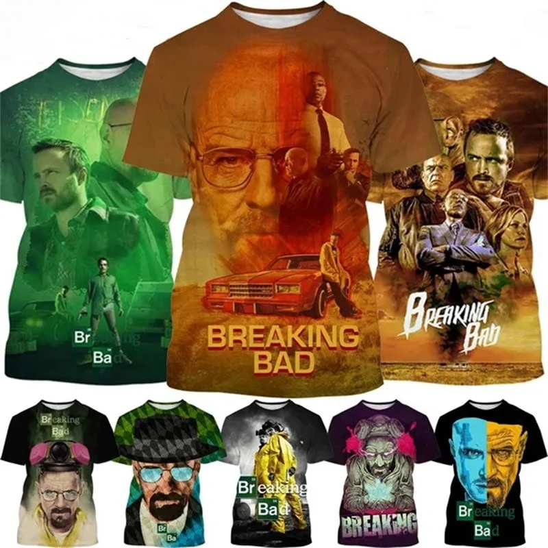 Футболка мужская с 3D-принтом сериала «во все тяжкие», модная повседневная тенниска с круглым вырезом и короткими рукавами в стиле хип-хоп, крутая майка, лето 
Футболка мужская с 3D-принтом сериала «во все тяжкие», модная повседневная тенниска с круглым вырезом и короткими рукавами в стиле хип-хоп, крутая майка, лето