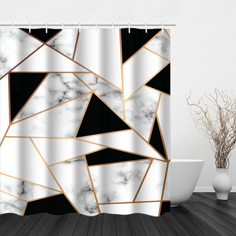 Geometric Plank Texture Stone Wall Printing Four Piece Shower Curtain Hook Modern Polyester Machined Waterproof Bathroom
Geometric Plank Texture Stone Wall Printing Four Piece Shower Curtain Hook Modern Polyester Machined Waterproof Bathroom
