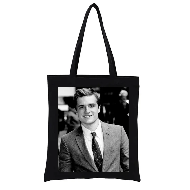 

Tote Bag Josh Hutcherson Hunger Tote Bags Aesthetic Women's Handbags for Women Totebag Shopper Casual Totes Fashion Eco