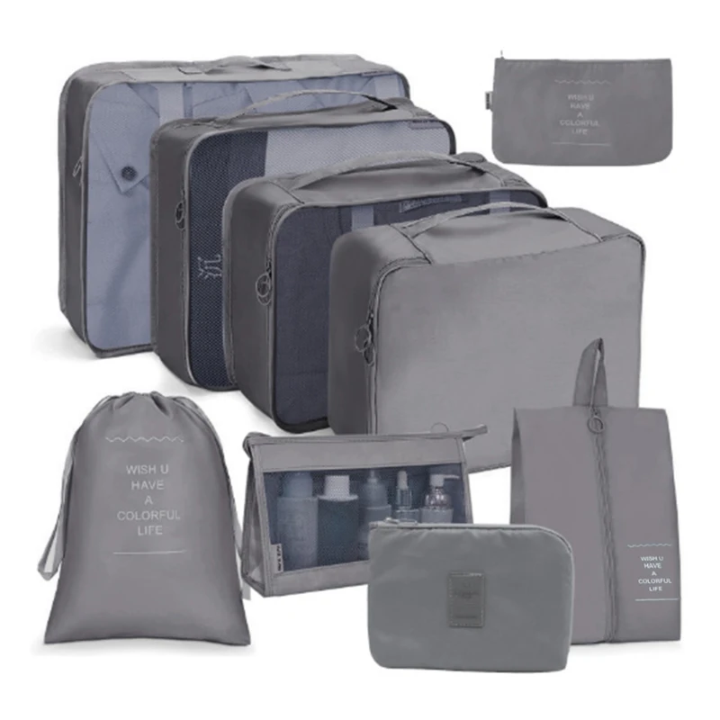 9Pcs/set Large Capacity Luggage Storage Bags For Packing Cube Clothes Underwear Cosmetic Travel Organizer Bag Toiletries Pouch
9Pcs/set Large Capacity Luggage Storage Bags For Packing Cube Clothes Underwear Cosmetic Travel Organizer Bag Toiletries Pouch