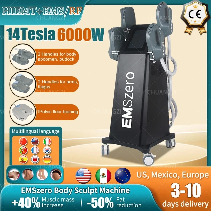 

EMSzero 14 Tesla 6000W DLS-EMSLIM Weight Lose Neo Hi-emt Ems Body Slimming Muscle Sculpt Stimulate Machine For Salon