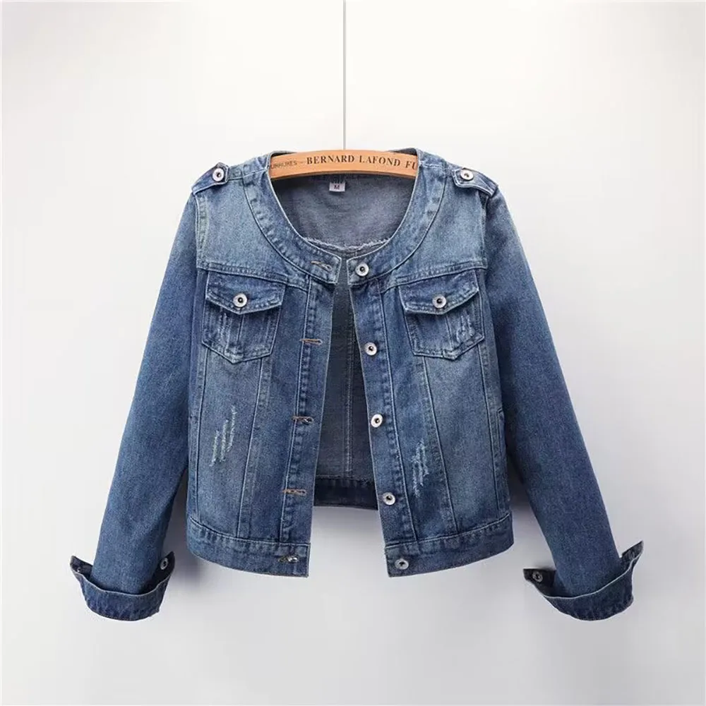 S-6XL Women Retro Blue Denim Coats Oversize Outerwear Spring Autumn Casual O-Neck Single-breasted Short Jackets Tops Fashion
S-6XL Women Retro Blue Denim Coats Oversize Outerwear Spring Autumn Casual O-Neck Single-breasted Short Jackets Tops Fashion