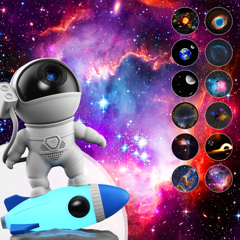 Rocket Astronaut Galaxy Projector Night Light Lamp And 13 Film Pieces Sky Projector 360° Rotate Planetarium For Kids Bedroom
Rocket Astronaut Galaxy Projector Night Light Lamp And 13 Film Pieces Sky Projector 360° Rotate Planetarium For Kids Bedroom