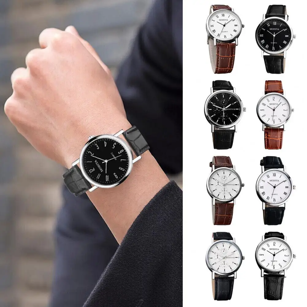 

Men Watches Chronograph Casual Analog Quartz Watch Quartz Movement Watch Belt Strap Wristwatch Gift For Boyfriend Father 남성 시계