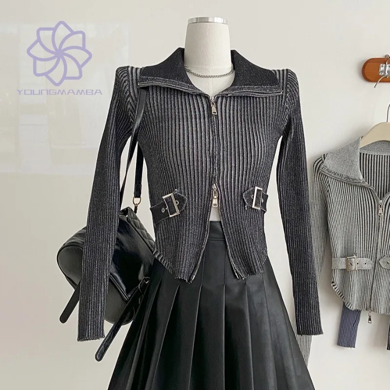 Spring Autumn Knit Double Zipper Sweater for Women Vintage Long Sleeve High Street Slim Fit Cardigans Female
Spring Autumn Knit Double Zipper Sweater for Women Vintage Long Sleeve High Street Slim Fit Cardigans Female