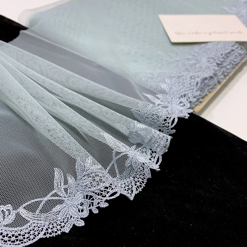 28Yds Light Bean Green Tulle Flower Embroidered Mesh Lace Trimmings Dress Accessories Lace Sewing Fabrics
28Yds Light Bean Green Tulle Flower Embroidered Mesh Lace Trimmings Dress Accessories Lace Sewing Fabrics