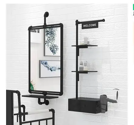 Hairdressing shop industrial fashion wall mounted mirror water pipe wall hung hair salon special single-sided barber shop retro
Hairdressing shop industrial fashion wall mounted mirror water pipe wall hung hair salon special single-sided barber shop retro
