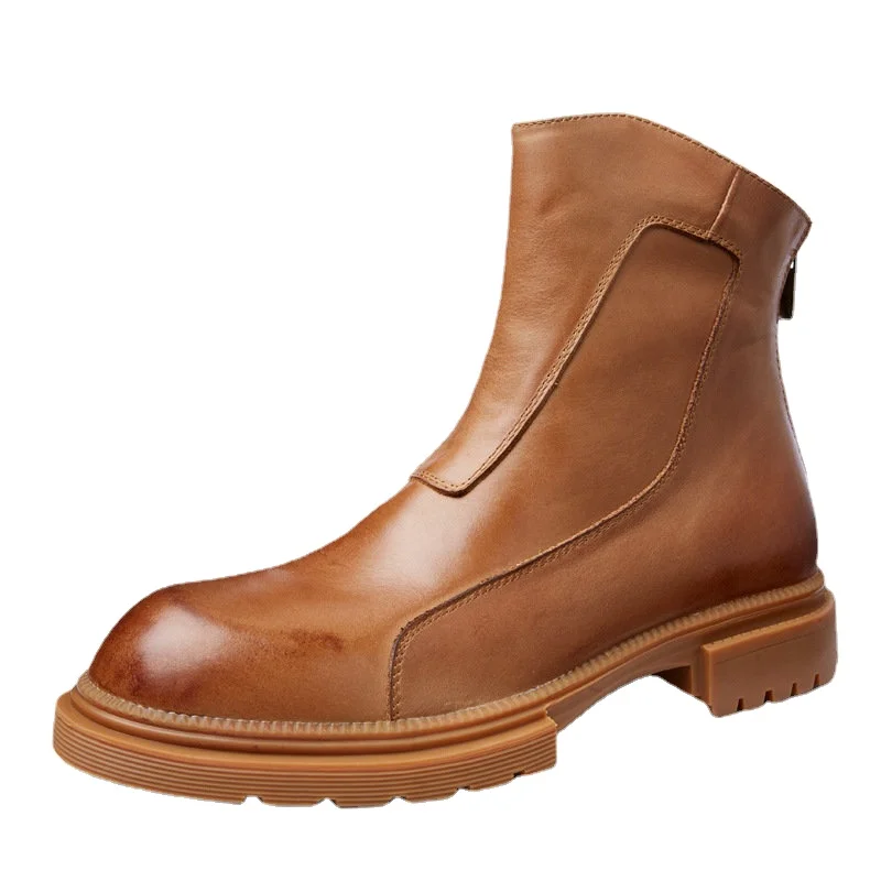 Luxury Men Shoes Genuine Leather Men Chelsea Boots Fashion High Top Casual Men Short Riding Boots Plush Warm Winter Shoes
Luxury Men Shoes Genuine Leather Men Chelsea Boots Fashion High Top Casual Men Short Riding Boots Plush Warm Winter Shoes