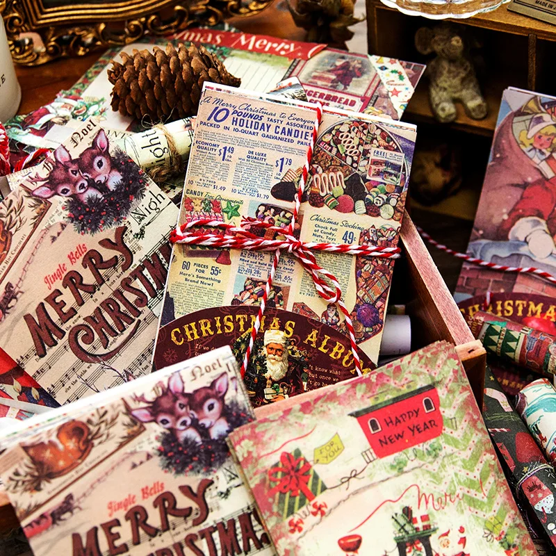 30pcs/lot Memo Pads Material Paper Christmas Album Junk Journal Scrapbooking Cards Retro Background Decoration Paper
30pcs/lot Memo Pads Material Paper Christmas Album Junk Journal Scrapbooking Cards Retro Background Decoration Paper