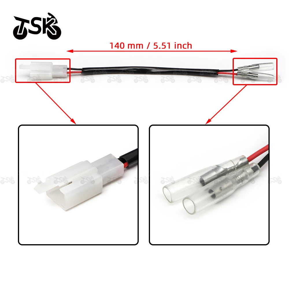 

For Honda Suzuki Turn Signal Wire Adapter Connectors Plug Tail Light Indicator Current Lead Power Supply Motorcycle Accessories