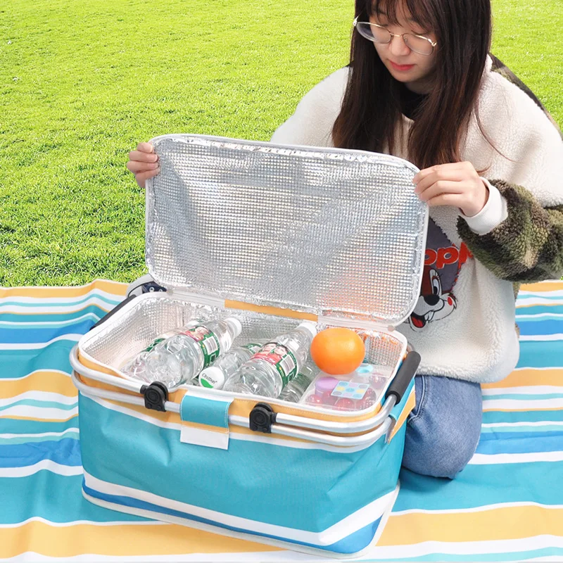 Folding Picnic Bag Outdoor Insulation Basket Aluminum Foil Thickened Oxford Cloth Insulation Ice Bag, Ice Basket, Picnic Basket
Folding Picnic Bag Outdoor Insulation Basket Aluminum Foil Thickened Oxford Cloth Insulation Ice Bag, Ice Basket, Picnic Basket
