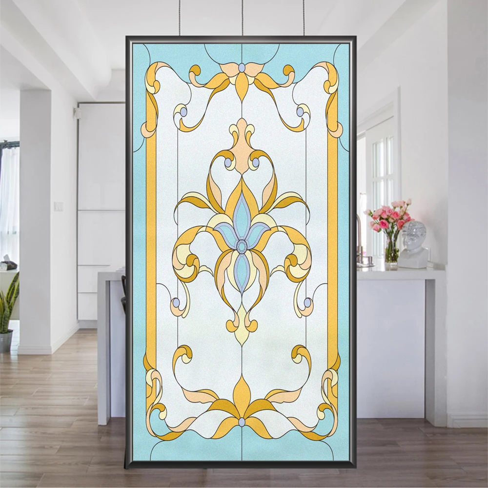 Church Style Pattern Privacy Window Film Frosted Anti UV Glass Window Film PVC Glue-Free Static Cling Stained Glass Door Sticker
Church Style Pattern Privacy Window Film Frosted Anti UV Glass Window Film PVC Glue-Free Static Cling Stained Glass Door Sticker