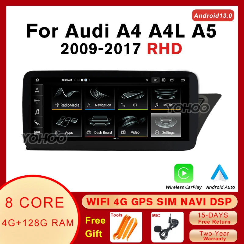 Система Android 12, автомобильный стереоплеер для Audi A4 A4L A5 RHD 2008-2017 GPS Navi Radio 4 + 128 Гб WiFi BT Google Carplay DSP
Система Android 12, автомобильный стереоплеер для Audi A4 A4L A5 RHD 2008-2017 GPS Navi Radio 4 + 128 Гб WiFi BT Google Carplay DSP