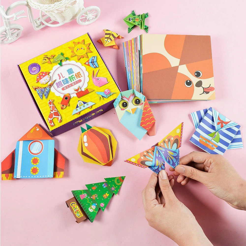 Fun Origami Children Color Picture Imensional Origami Puzzle Students Paper Cut Toys English Montessori Toys DIY Kids Craft Toy
Fun Origami Children Color Picture Imensional Origami Puzzle Students Paper Cut Toys English Montessori Toys DIY Kids Craft Toy