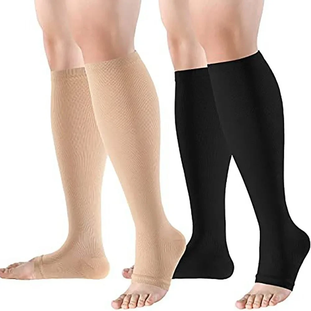 Медицинские компрессионные носки с открытым носком, Размеры S/M/L/XL/XXL, Спортивные Компрессионные носки, черные Компрессионные носки до колена для женщин и мужчин
Медицинские компрессионные носки с открытым носком, Размеры S/M/L/XL/XXL, Спортивные Компрессионные носки, черные Компрессионные носки до колена для женщин и мужчин