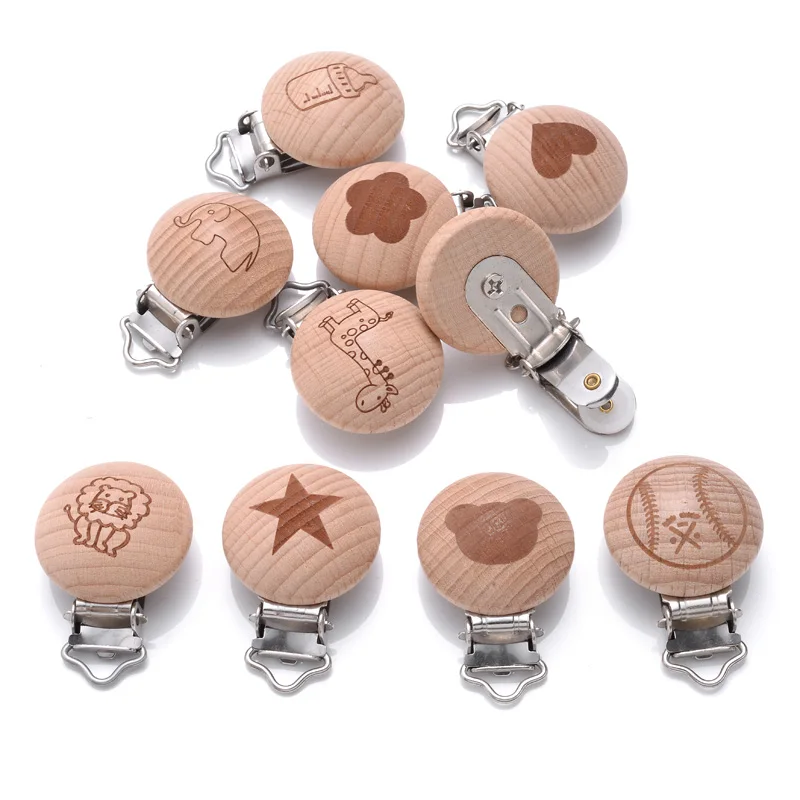 5Pcs Wooden Baby Pacifier Clips Printing Infant Soother Clasps For Baby Teether Dummy Clip Accessory DIY Baby Pacifier Chain
5Pcs Wooden Baby Pacifier Clips Printing Infant Soother Clasps For Baby Teether Dummy Clip Accessory DIY Baby Pacifier Chain