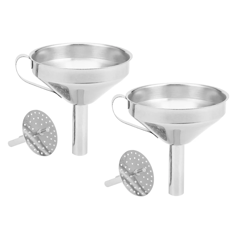 2X Stainless Steel Funnel With Detachable Filter Adding Ingredients Jams And Marmalades To Storage Containers 10Cm
2X Stainless Steel Funnel With Detachable Filter Adding Ingredients Jams And Marmalades To Storage Containers 10Cm