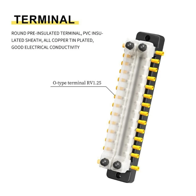 Bus Bar 12V-48V Power Distribution Block with Cover Positive Negative for Car Dropship
Bus Bar 12V-48V Power Distribution Block with Cover Positive Negative for Car Dropship