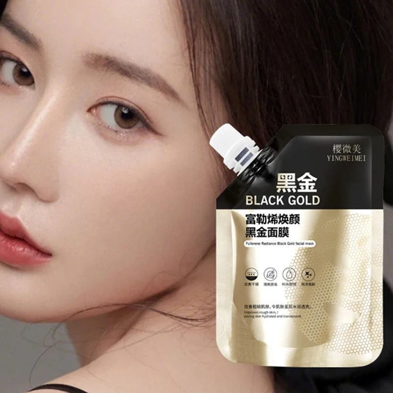 100g Fullerene rejuvenation black gold mask refreshing and delicate texture hydrating moisturizing skin tearing mask 
100g Fullerene rejuvenation black gold mask refreshing and delicate texture hydrating moisturizing skin tearing mask