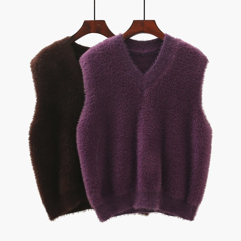 Флисовый однотонный вязаный женский свитер, жилет с v-образным вырезом, фиолетовый, тонкий, Повседневный, подходит ко всему, Женский тянет, верхняя одежда, топы
Флисовый однотонный вязаный женский свитер, жилет с v-образным вырезом, фиолетовый, тонкий, Повседневный, подходит ко всему, Женский тянет, верхняя одежда, топы