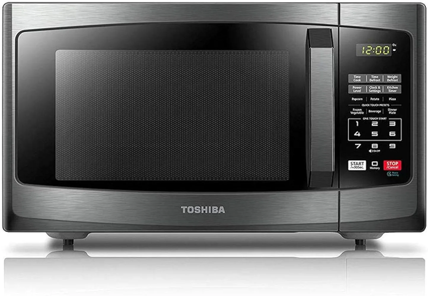 TOSHIBA 0.9 Cu Ft 900W Countertop Microwave, 10.6'' Turntable, 6 Menus, Mute, ECO Mode, Child Lock, Black Stainless Steel
TOSHIBA 0.9 Cu Ft 900W Countertop Microwave, 10.6'' Turntable, 6 Menus, Mute, ECO Mode, Child Lock, Black Stainless Steel