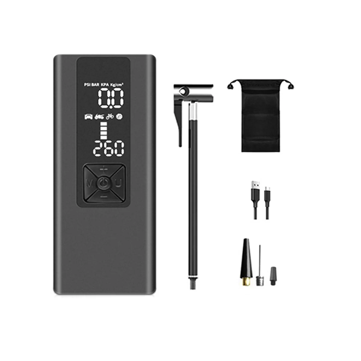 6000MAh Car Air Pump Wireless Portable Multi-Function Car Air Pump LCD Digital Display Smart Charging Treasure
6000MAh Car Air Pump Wireless Portable Multi-Function Car Air Pump LCD Digital Display Smart Charging Treasure
