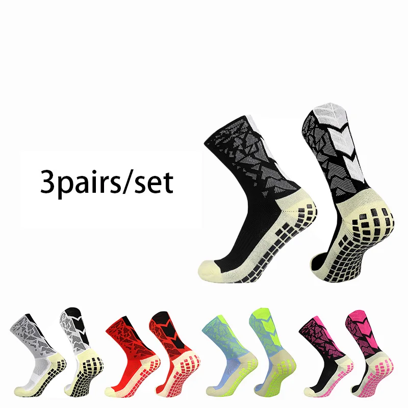 

of camouflage pattern silicone anti 3pairs slip sports football socks for professional competition training footballsocks hot