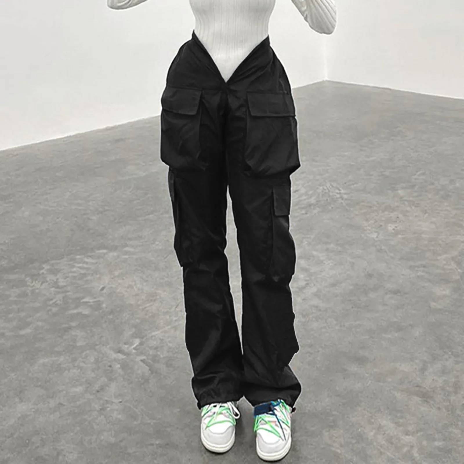 Soild Trousers Casual Womesn Sports Cargo Pant Female Overalls Elastic Parachute Pants Y2k Harajuku Jogging Slacks Female
Soild Trousers Casual Womesn Sports Cargo Pant Female Overalls Elastic Parachute Pants Y2k Harajuku Jogging Slacks Female