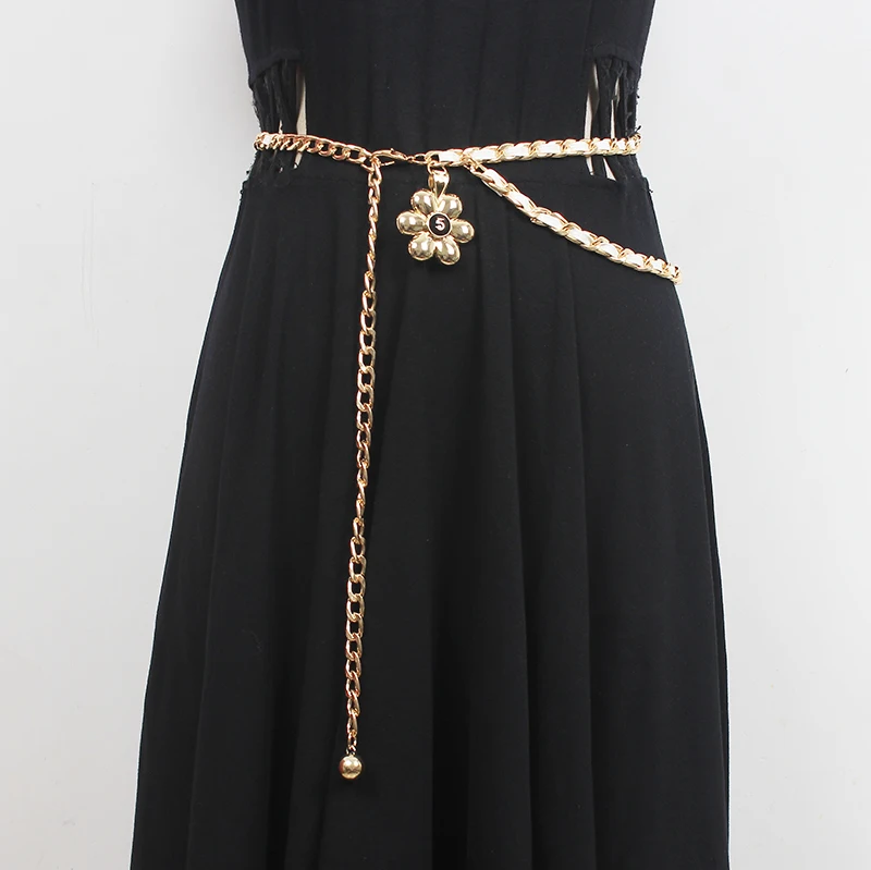 Women's Runway Fashion Floral Metal Chain Cummerbunds Female Dress Corsets Waistband Belts Decoration Narrow Belt R481
Women's Runway Fashion Floral Metal Chain Cummerbunds Female Dress Corsets Waistband Belts Decoration Narrow Belt R481