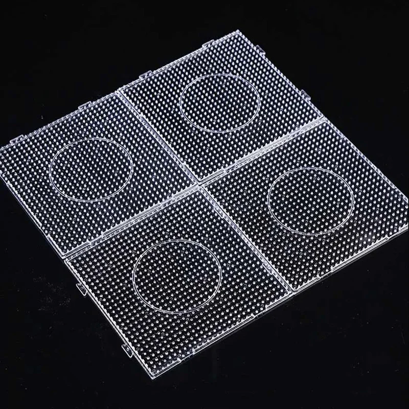 

4pcs 2.6 /5mm Practical PE Clear Square Large Pegboards Board Puzzle Beads Template For Hama Beads Fuse Beads