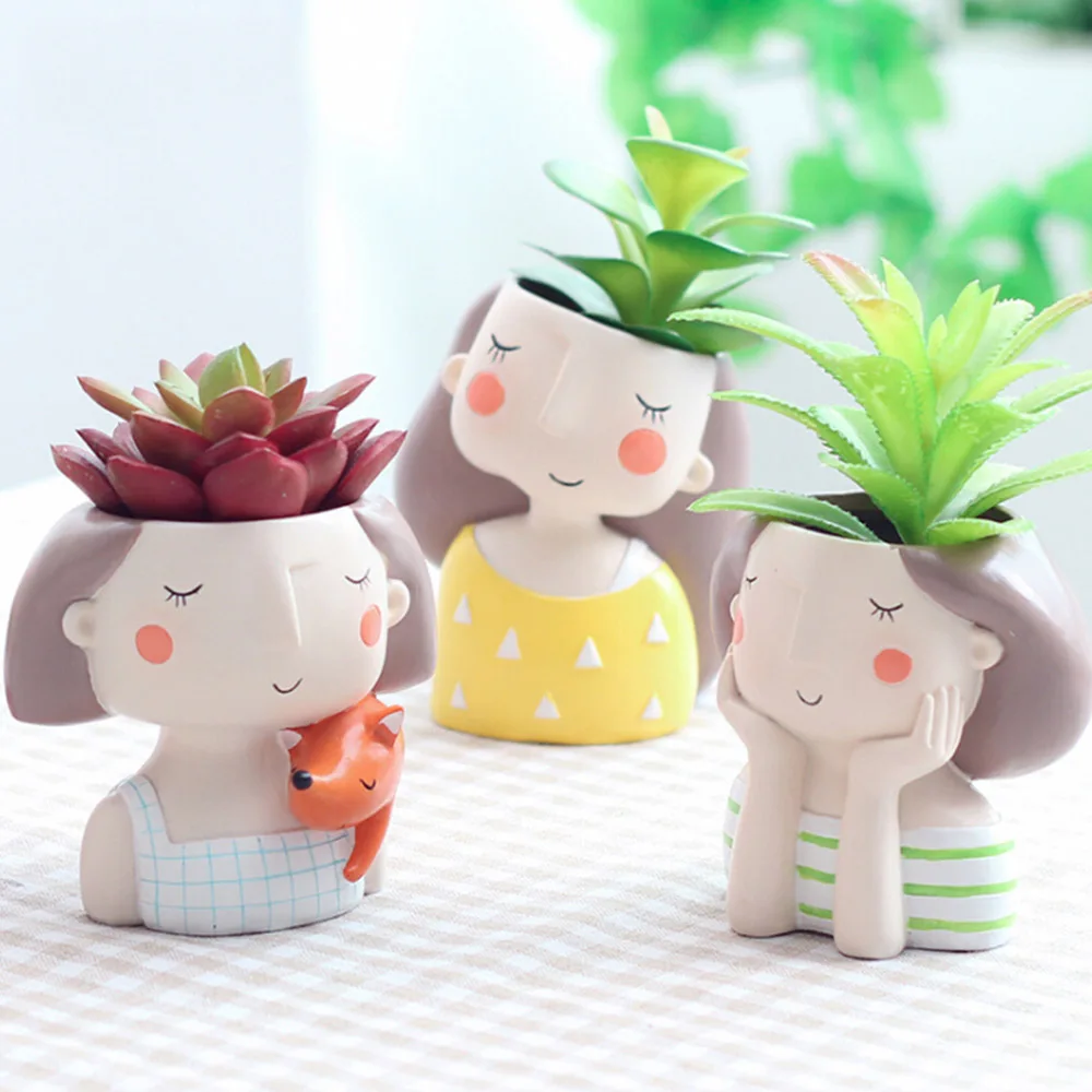 Creative Flavor Flower Pot Ins Wind Cartoon Resin Wreath Girl Flower Pots Green Plant Container Home Decor Ornaments
Creative Flavor Flower Pot Ins Wind Cartoon Resin Wreath Girl Flower Pots Green Plant Container Home Decor Ornaments