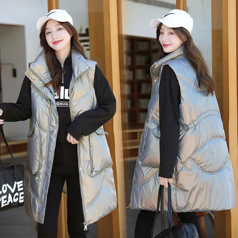2023 New Autumn Winter Vest Jackets Women's Korean Bright Long Parkas Waistcoats Down Cotton Tank Top Stand Neck Vest Coats 64
2023 New Autumn Winter Vest Jackets Women's Korean Bright Long Parkas Waistcoats Down Cotton Tank Top Stand Neck Vest Coats 64