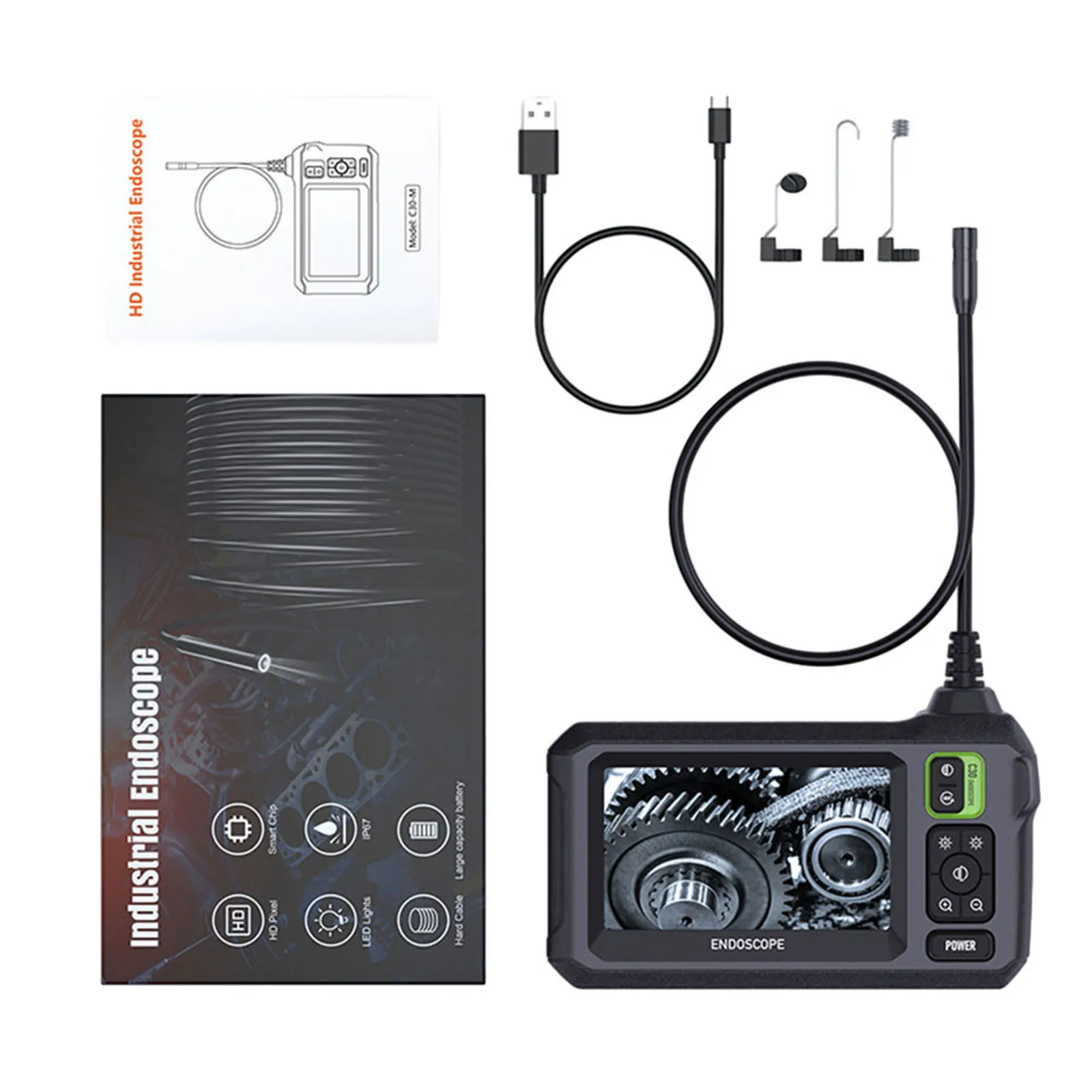 C30-M Endoscope With Wire HD Industrial Endoscope 4.3in HD Borescope Inspection Camera 8mm Single Lens
C30-M Endoscope With Wire HD Industrial Endoscope 4.3in HD Borescope Inspection Camera 8mm Single Lens