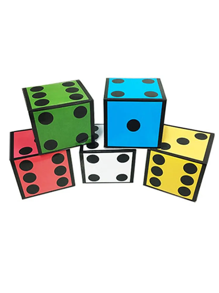 

New Card Dice (5 Dice) Magic Tricks Jumbo Cards To Giant Dice Magie Magician Stage Illusion Gimmick Prop Funny Mind Magia Toys