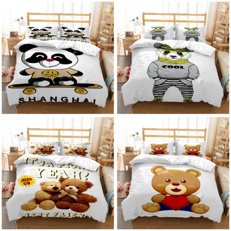 Cute little bear Printed Polyester soft and comfortable Complete size Customizable comforter bedding sets for children
Cute little bear Printed Polyester soft and comfortable Complete size Customizable comforter bedding sets for children