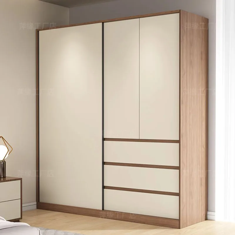 

Wood Clothes Bedroom Wardrobe Shirts Space Saving Drawers Sliding Doors Wardrobe Closet Storage Placard De Vetement Furniture