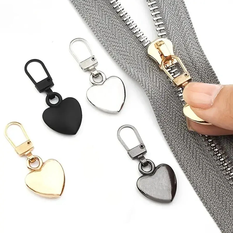 5Pcs Sewing Zippers Puller Head Heart Shape Detachable Metal Zipper Slider Repair Kits for Bags Backpack Coat Zipper Pull Tab
5Pcs Sewing Zippers Puller Head Heart Shape Detachable Metal Zipper Slider Repair Kits for Bags Backpack Coat Zipper Pull Tab