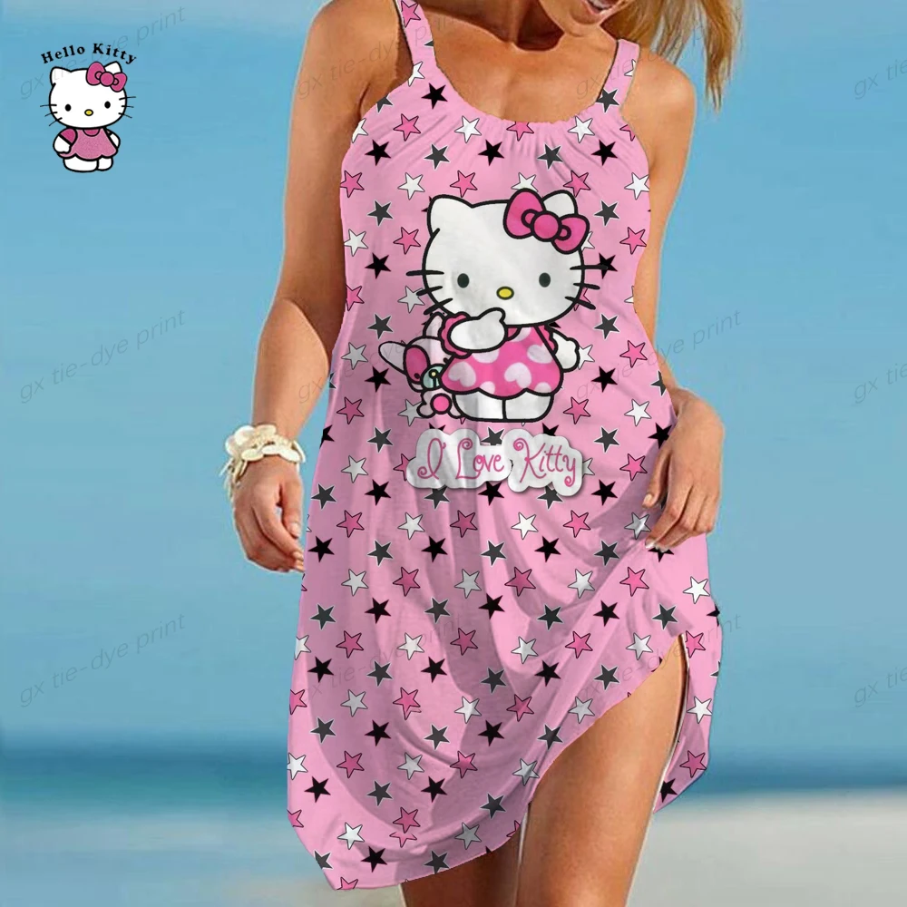 Hello Kitty Mini Midi Dress Women Bohemian Outing Beach Casual Sexy Dress Camisole Print Party Evening Dresses Boho Strap
Hello Kitty Mini Midi Dress Women Bohemian Outing Beach Casual Sexy Dress Camisole Print Party Evening Dresses Boho Strap