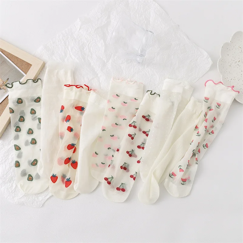 5Pairs/Lot Children's Stockings Thin Cartoon Fruit Socks Cute Summer Girls Ultra Thin Short Socks Stockings Baby Kids Lace Socks
5Pairs/Lot Children's Stockings Thin Cartoon Fruit Socks Cute Summer Girls Ultra Thin Short Socks Stockings Baby Kids Lace Socks