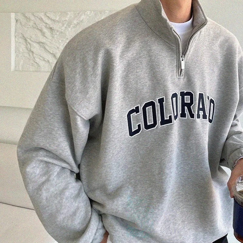 New Half High Collar Sweater for Men's Spring Alphabet Printed Coat Korean Edition Trendy Brand Loose Long Sleeved Bottom Shirt
New Half High Collar Sweater for Men's Spring Alphabet Printed Coat Korean Edition Trendy Brand Loose Long Sleeved Bottom Shirt