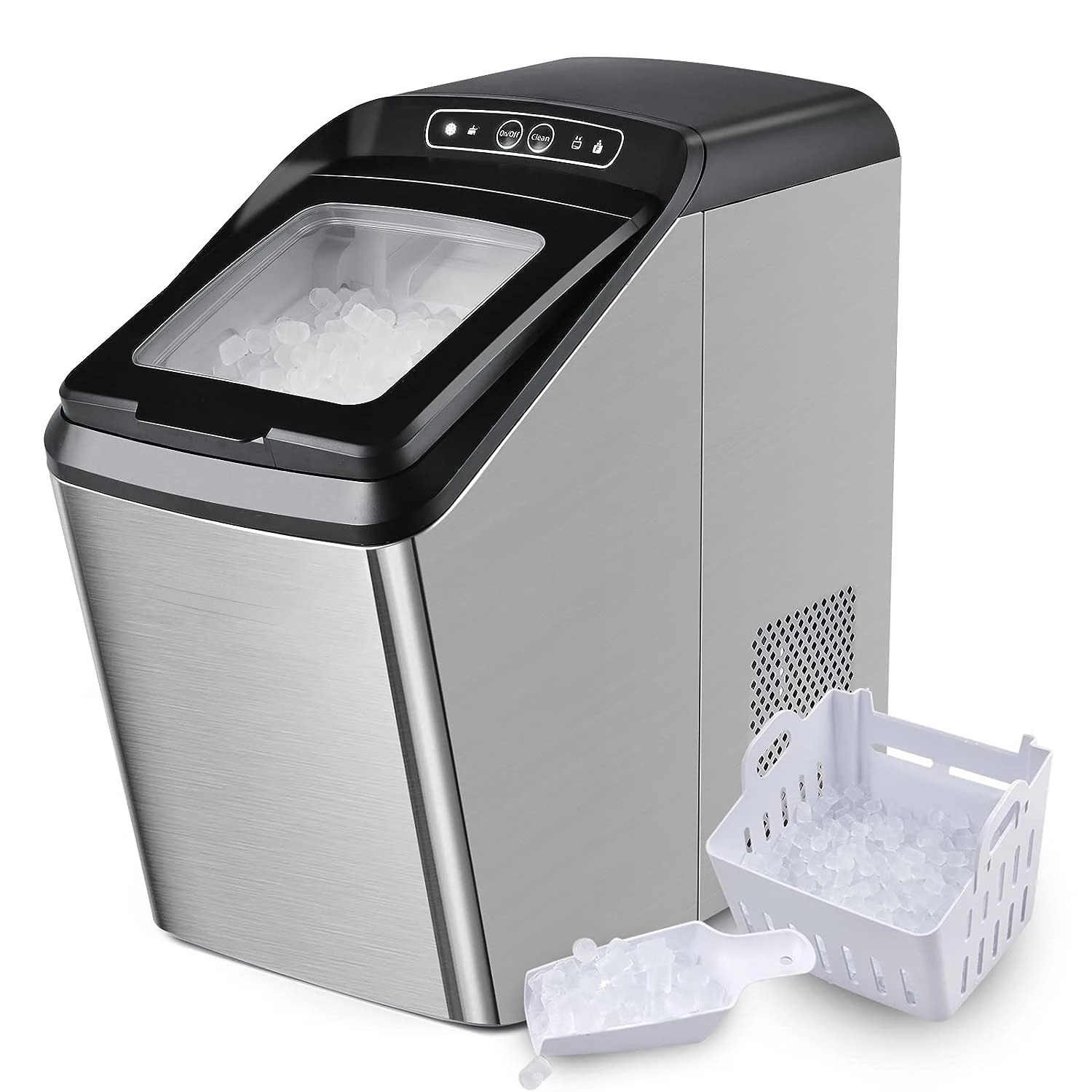 Ice Maker for Countertop, 29 Lbs/24H Portable and Compact Ice Machine with Self-Cleaning, Auto-Defrost Function, 3 Lbs Basket an
Ice Maker for Countertop, 29 Lbs/24H Portable and Compact Ice Machine with Self-Cleaning, Auto-Defrost Function, 3 Lbs Basket an