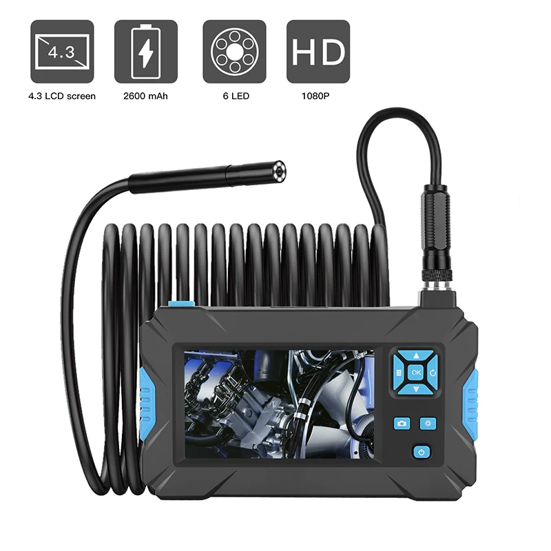 5.5MM Endoscope Camera 4.3 Inch IPS Screen HD 1080P Hard Wire IP67 Waterproof Inspection Borescope With 2600Mah Battery
5.5MM Endoscope Camera 4.3 Inch IPS Screen HD 1080P Hard Wire IP67 Waterproof Inspection Borescope With 2600Mah Battery