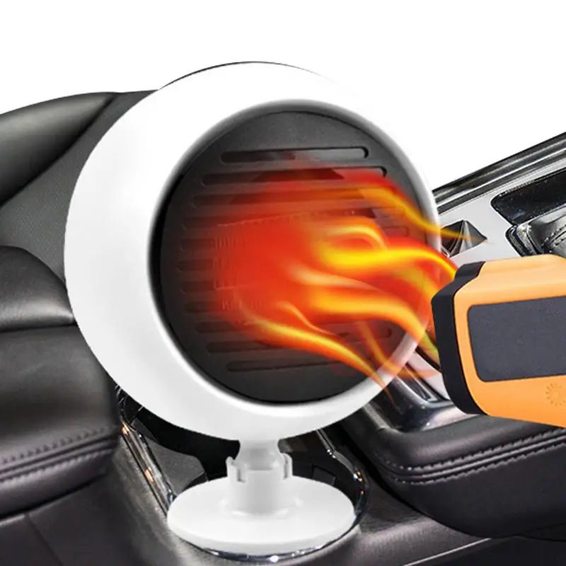 

Car Heating Fan 12V 24V Car Heating Fans Defogger Defroster Demister 2 In 1 Heating Cooling Automobile Windscreen Fan With