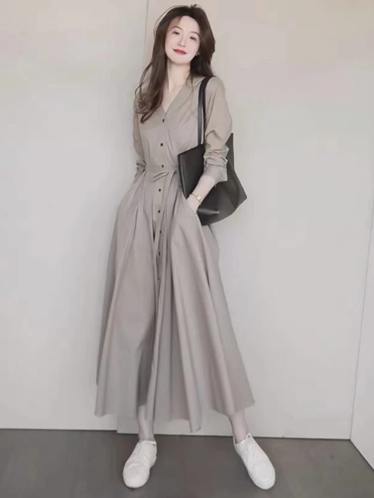 Women's Dress 2023 New Korean Elegant Casual Commuting Single Breasted High Grade Fairy Style Long Sleeve Dress Women's Clothing
Women's Dress 2023 New Korean Elegant Casual Commuting Single Breasted High Grade Fairy Style Long Sleeve Dress Women's Clothing