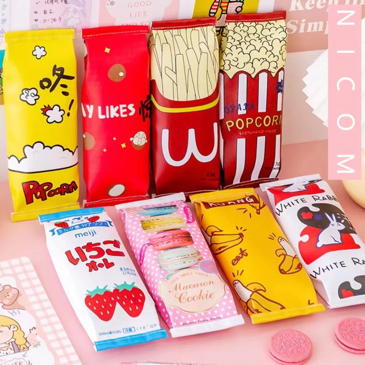 Cartoon Snack Pencil Case Pen Box Popcorn Chips Storage Bag Student Stationery Gift
Cartoon Snack Pencil Case Pen Box Popcorn Chips Storage Bag Student Stationery Gift