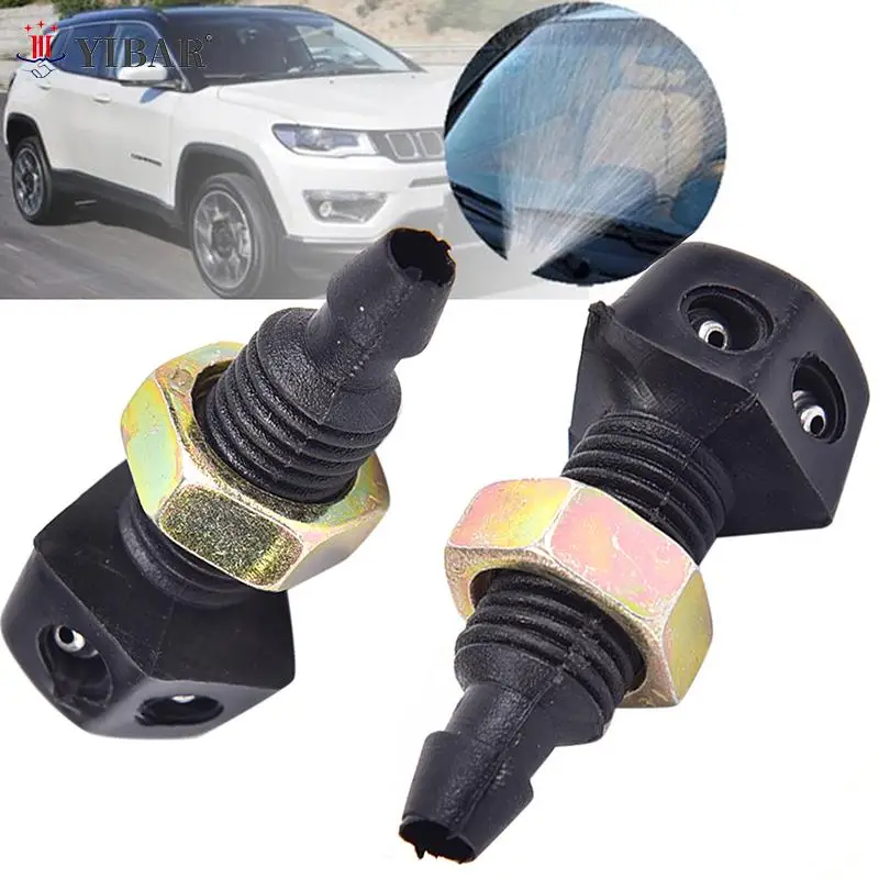 

2PCS Universal Front Windshield Washer Wiper Nozzle Jet For Toyota Mazda Sprayer Sprinkler Water Spout Outlet Adjustment